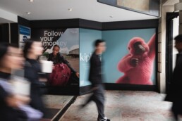 Billboard Premium Wallscapes in Paris Kipling outdoor street campaign X Surface media galleries lafayette 2