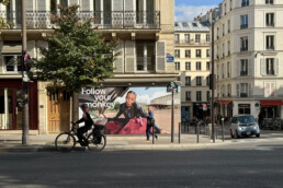 Billboard in Paris-Kipling outdoor street campaign X Surface media