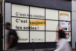 OOH Paris Premium Ad Campaign Street marketing WOOLSOCKS x Surface Media