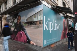 Outdoor Campaign Premium Billboard wallscape Paris KIPLING x Surface Media